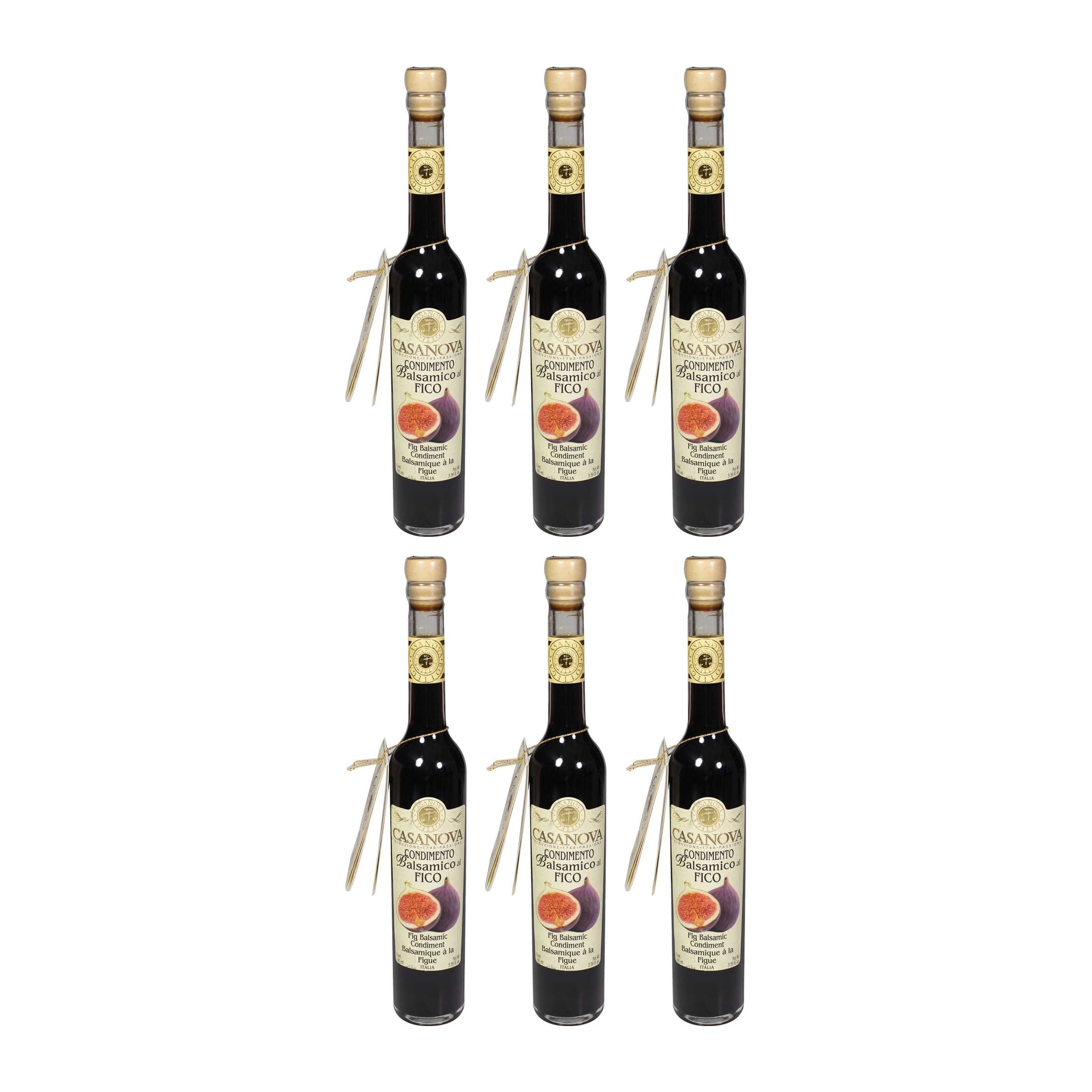 CASANOVA Condimento Balsamico Essig Feige Italien inkl. FeinWert E-Book (6 x 100 ml)