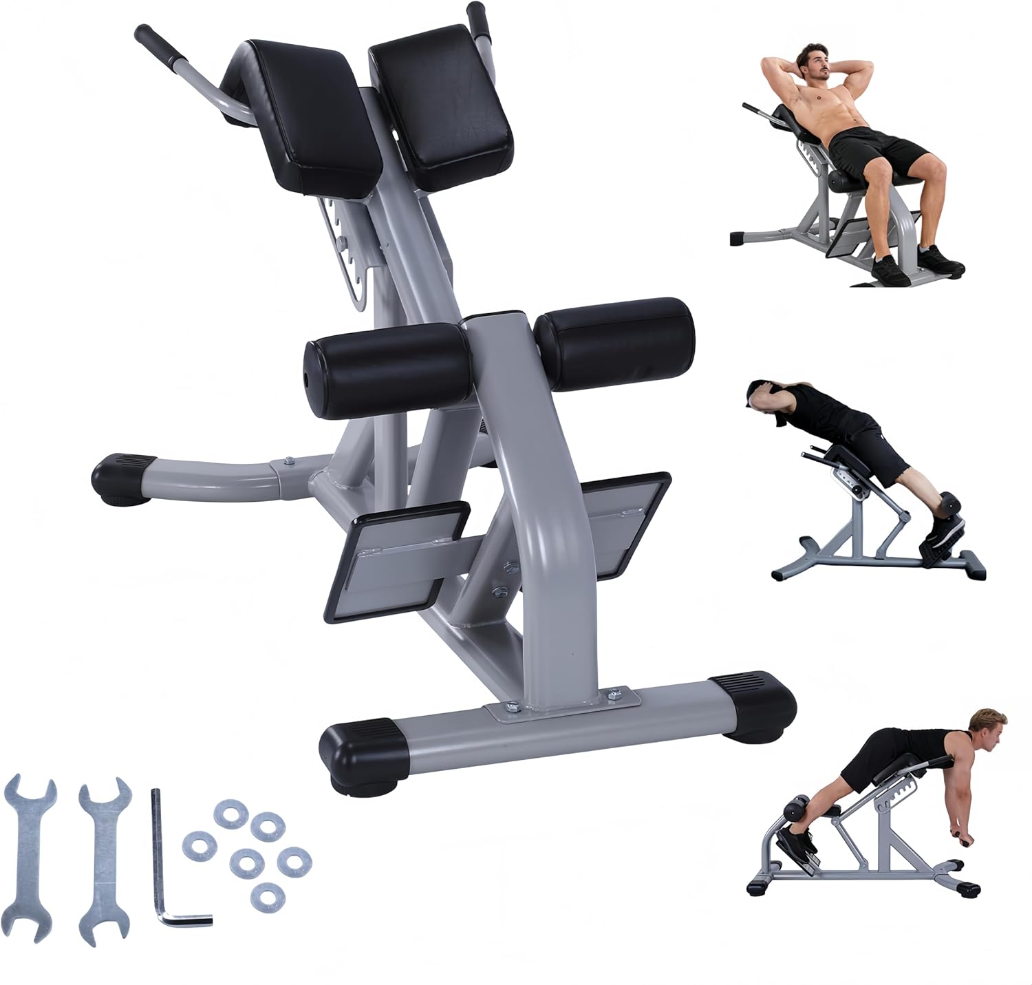 Professional Roman Chair,Hyper Extension Back Machine,7-Position Adjustment,660LB,Hyperextension Bench for Strength Training,Gym Chair for Core Workouts,Sit-Up,Crunches,Designed for Petite Body Types