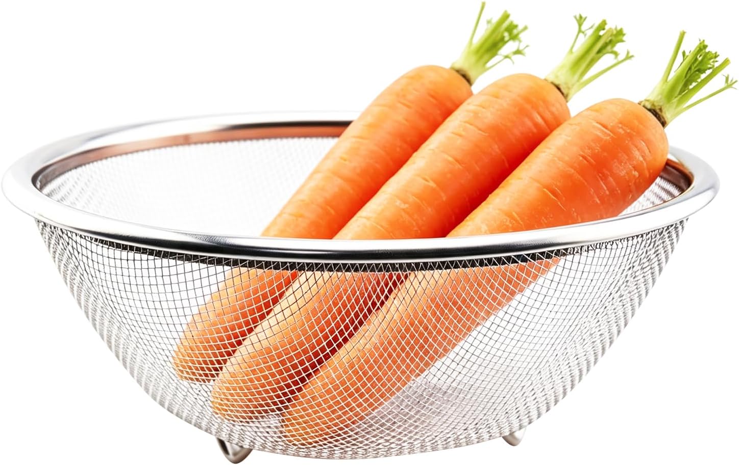 Stainless Steel Mesh Strainer Basket 7in Kitchen Rice Strainer Salad Bowl