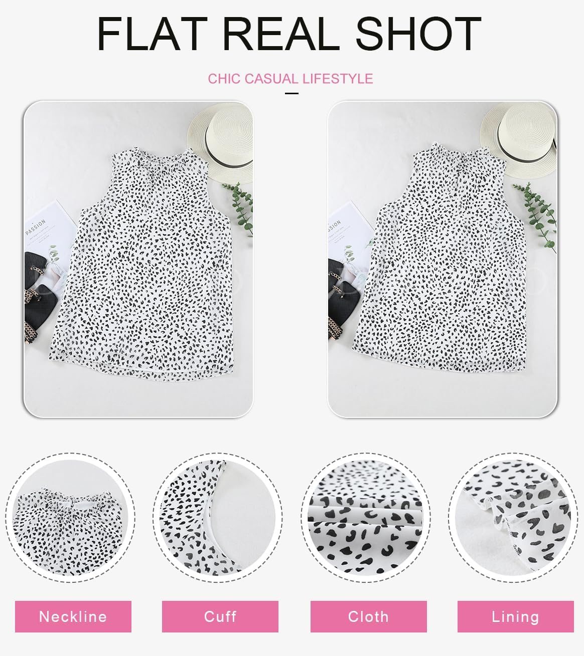 Dokotoo Womens Casual Sleeveless Shirts Halter Neck Leopard Print Tank Top and Blouses - Image 5