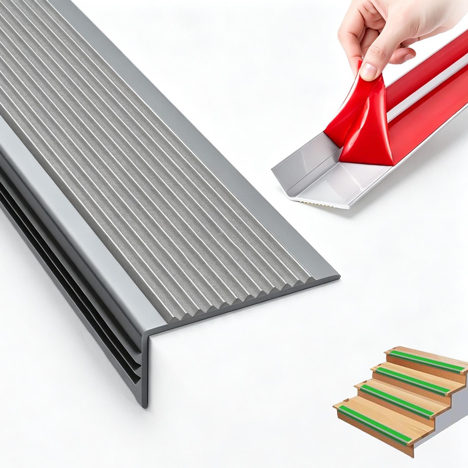 1m-10m Profilo Per Bordi Scale In PVC Autoadesivo Per Interni Ed Esterni