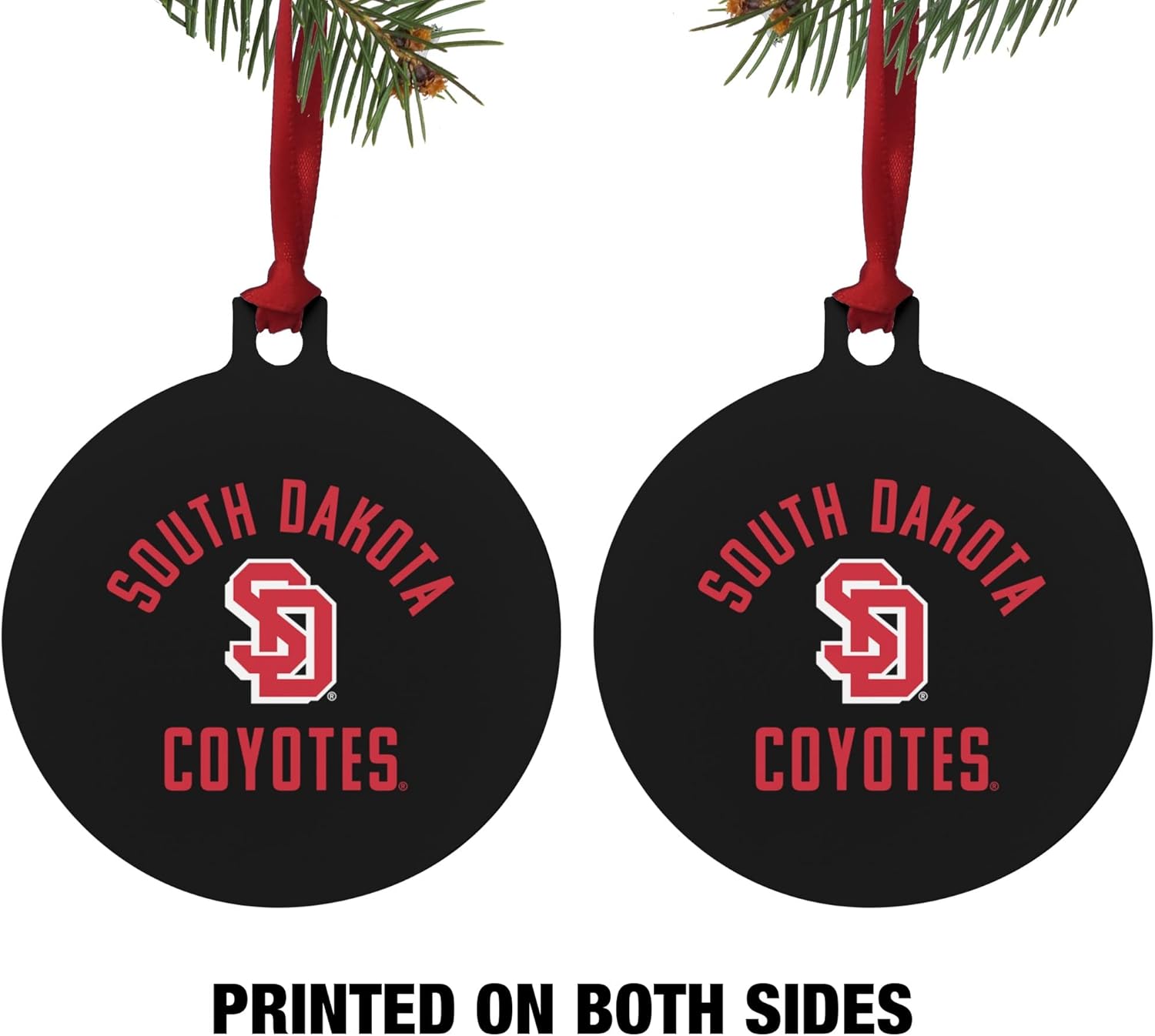 GRAPHICS & MORE South Dakota Coyote Aluminum Holiday Christmas Tree Ornament - 3.0" (7.6 cm) x 3.37" (8.6 cm) - Image 2