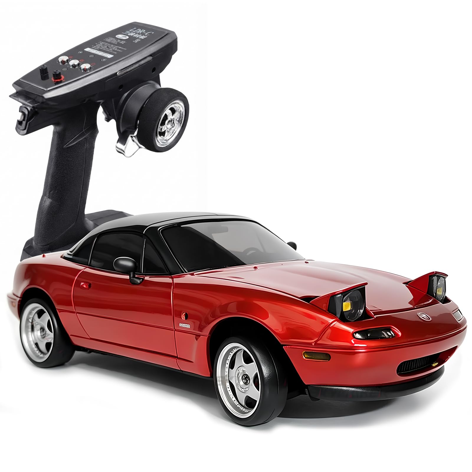 Amazon.com: SVERTIBO LD1804 1/18 Scale RC Drift Car, Mini Mazda MX