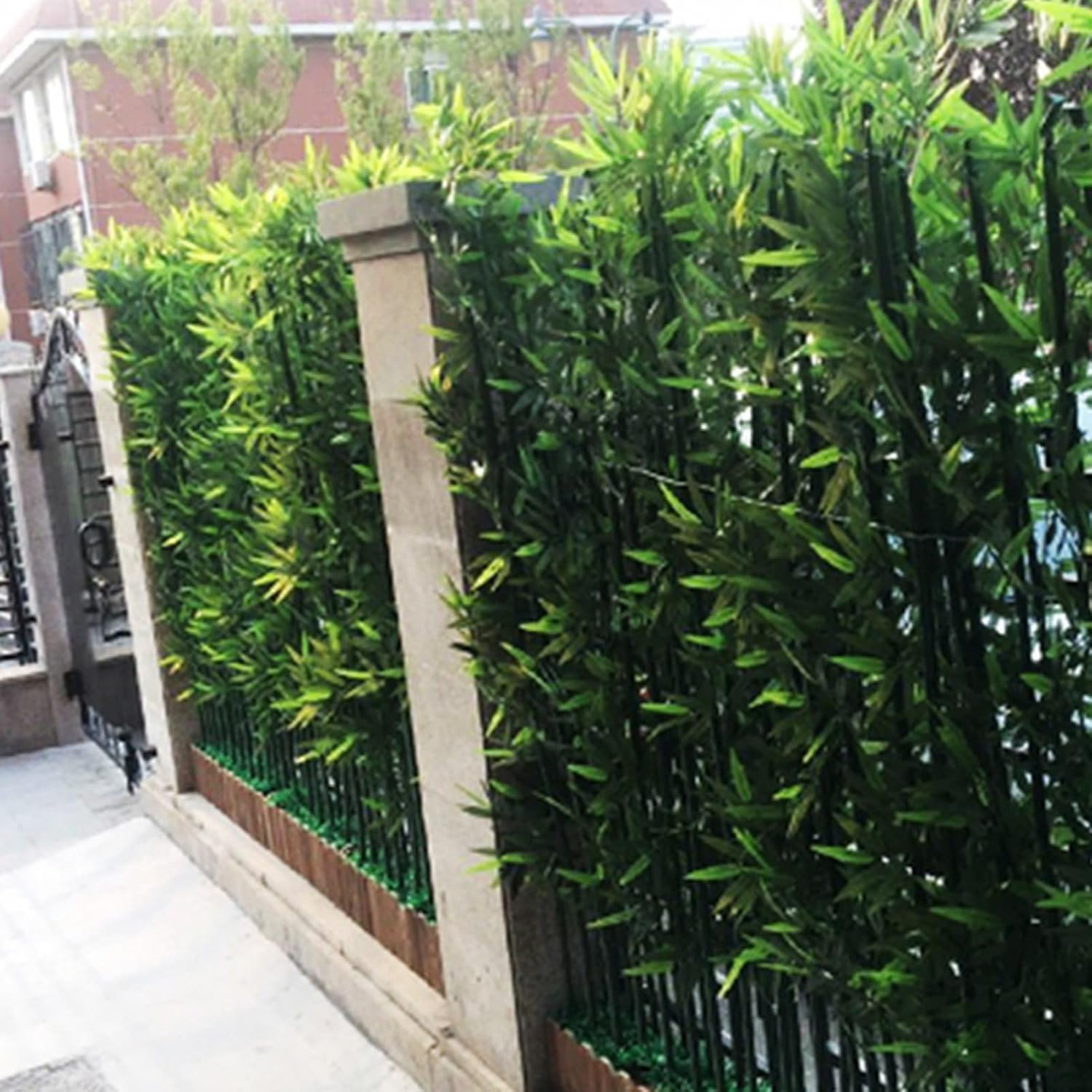 Biombo de bambú artificial para ocultación exterior y partición de terrazas