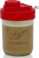 Vista 10 de Brewing America Frasco para Nata con Tapa de Vierte, 1 Pinta (16 oz) Tarro Mason Azure con Tapa de Vierte de Boca Ancha Azul Agua para Leche, Azúcar