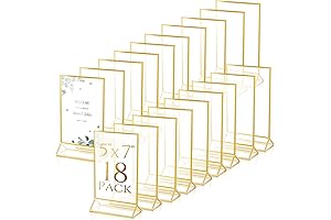 5x7 Double Sided Frames Gold Acrylic Dry Erase Holders
