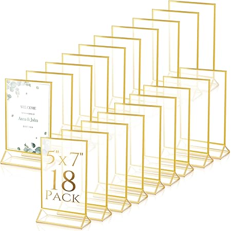 Hoteam 36 Pack Gold Acrylic Sign Holders, Gold Ghana
