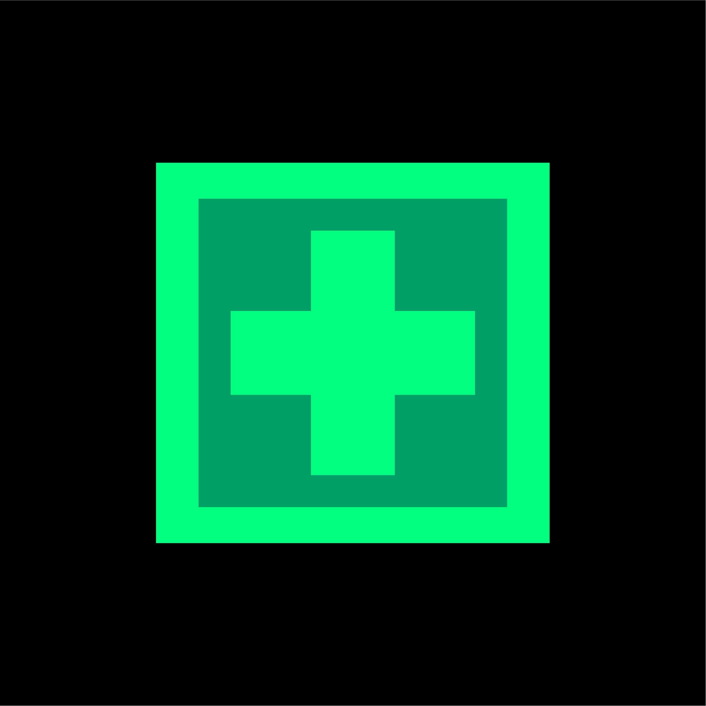 ISO Safety label Sign First aid symbol - 100mm x 100mm 1.2mm Photoluminescent glow in the dark rigid plastic with self adhesive backing