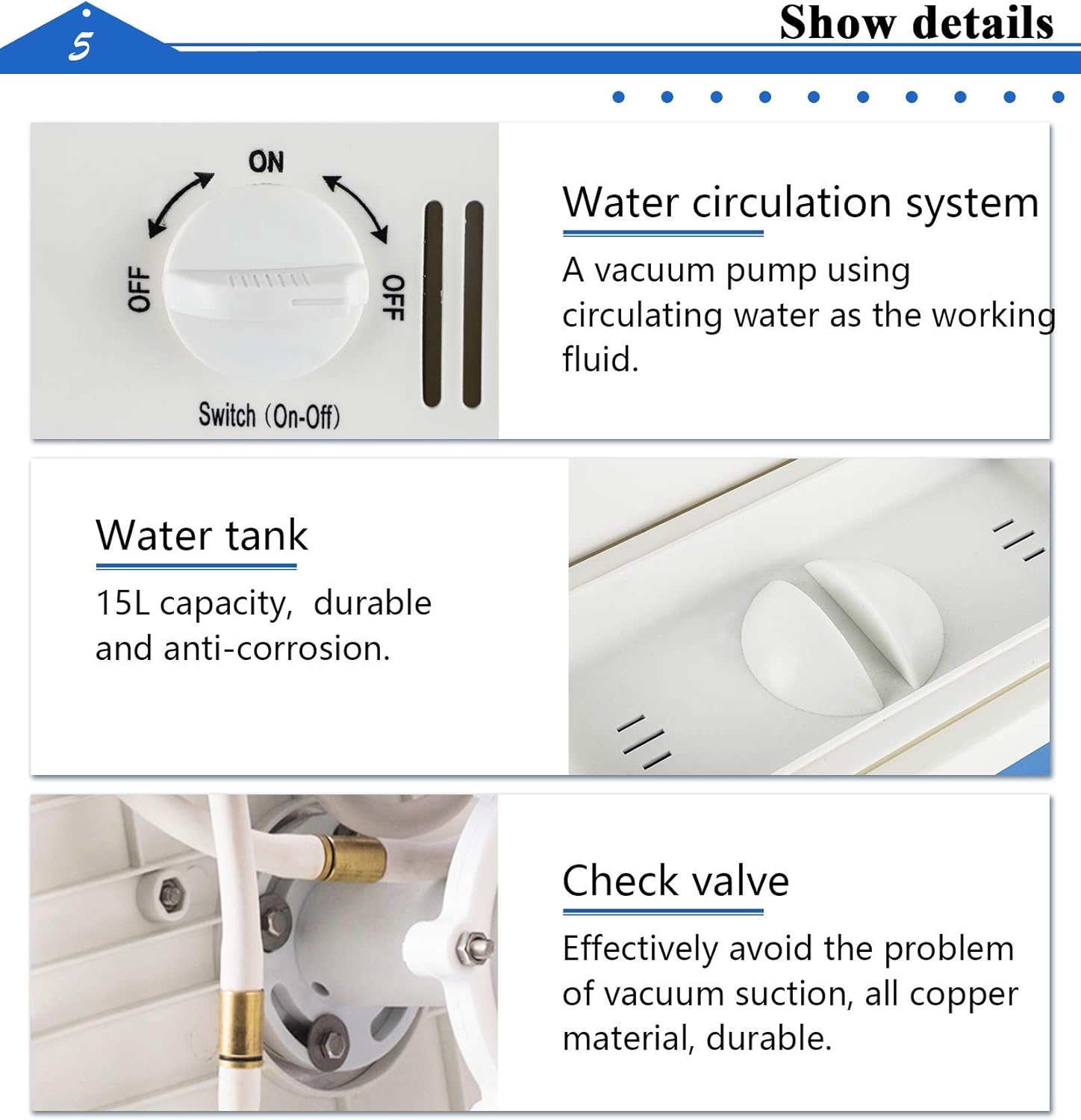 YUCHENGTECH 15L SHZ-(III) Multi-purpose Desktop Circulating Water Vacuum Pump Electric Liquid Vacuum Pump for Glass Reactor &Rotary Evaporator 110V