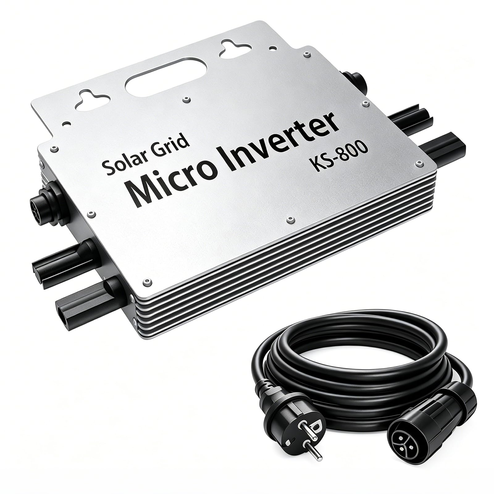 Mikro-Wechselrichter 800W mit AC-Kabel, MPPT Solar-Netzeinspeisung, Plug & Play, WiFi APP Überwachung, für Balkonkraftwerk