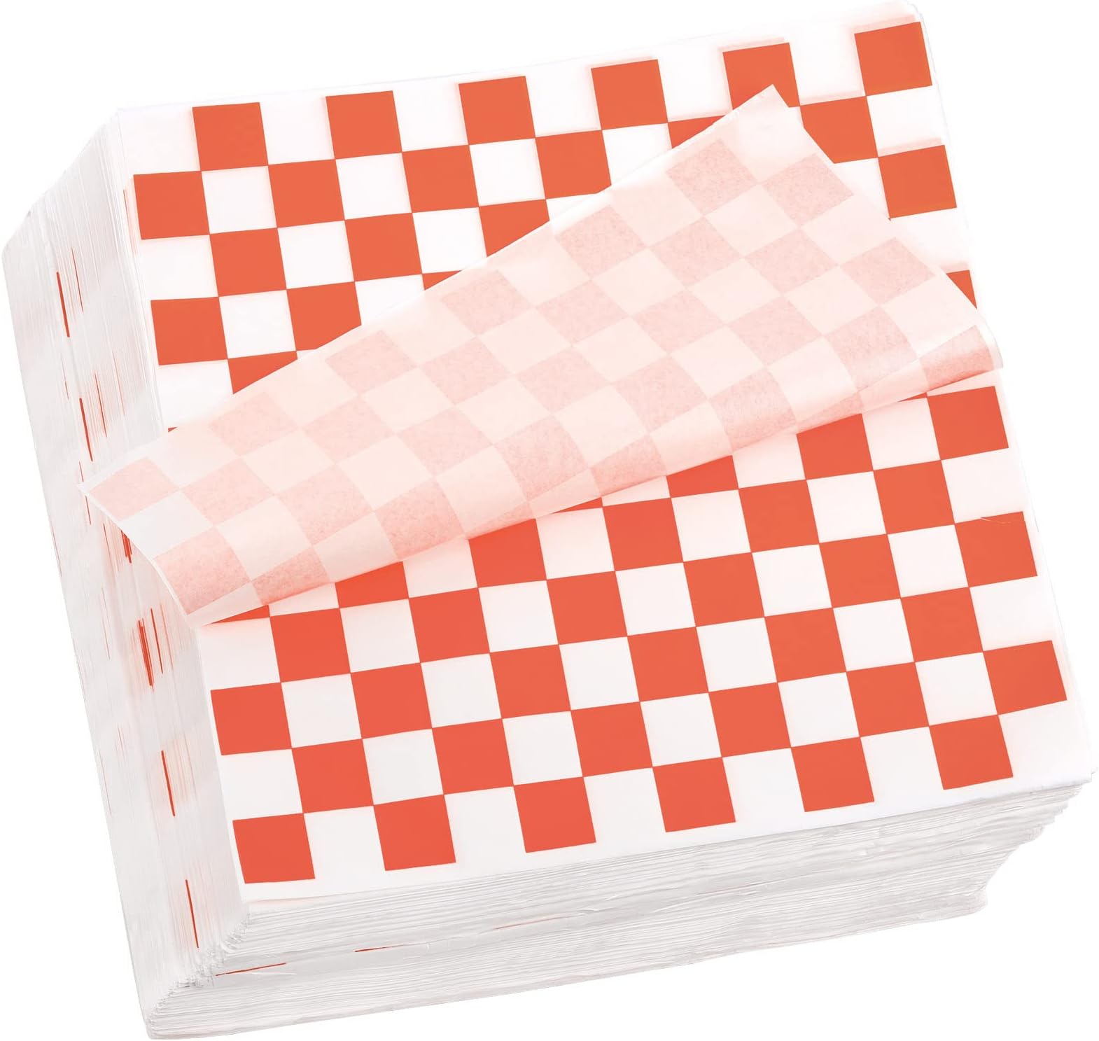 Yeaqee Checkered Dry Waxed Deli Paper Sheets Food Basket