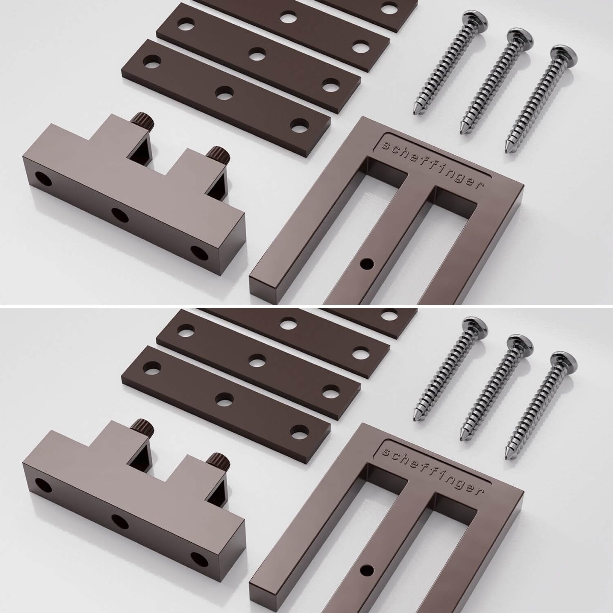 EM3 Sepiabraun, Fenstersicherung für Fenster oder Türen aus Kunststoff/Holz/Aluminium, Einbruchschutz DIN zertifiziert, hochwertiger massiver Stahl, Schutz gegen Einbruch, 2er Set
