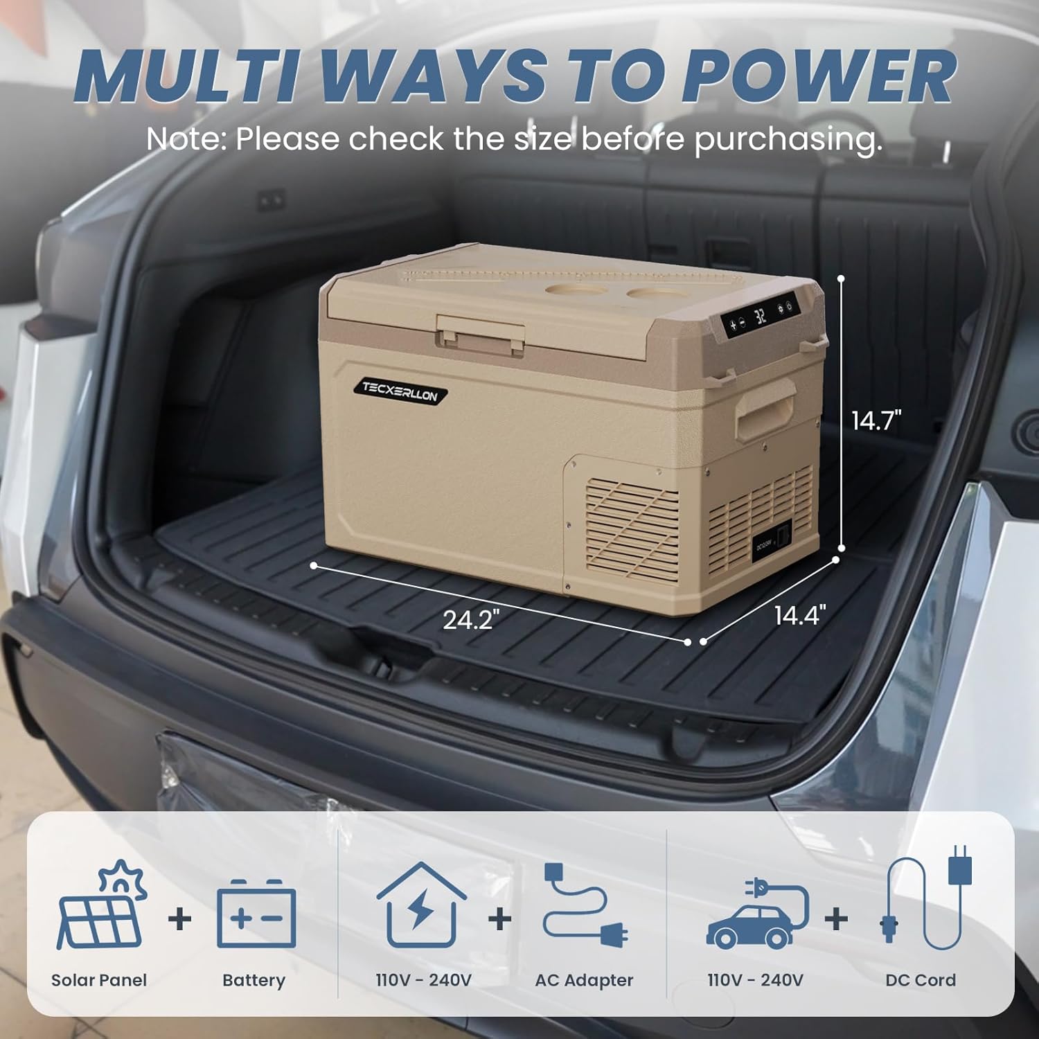 12V Refrigerator 30 Quart Portable Freezer, Electric Cooler for Vehicles Car Refrigerator 12V Portable Fridge for Car Camping Truck Van RV SUV Road Trip Travel