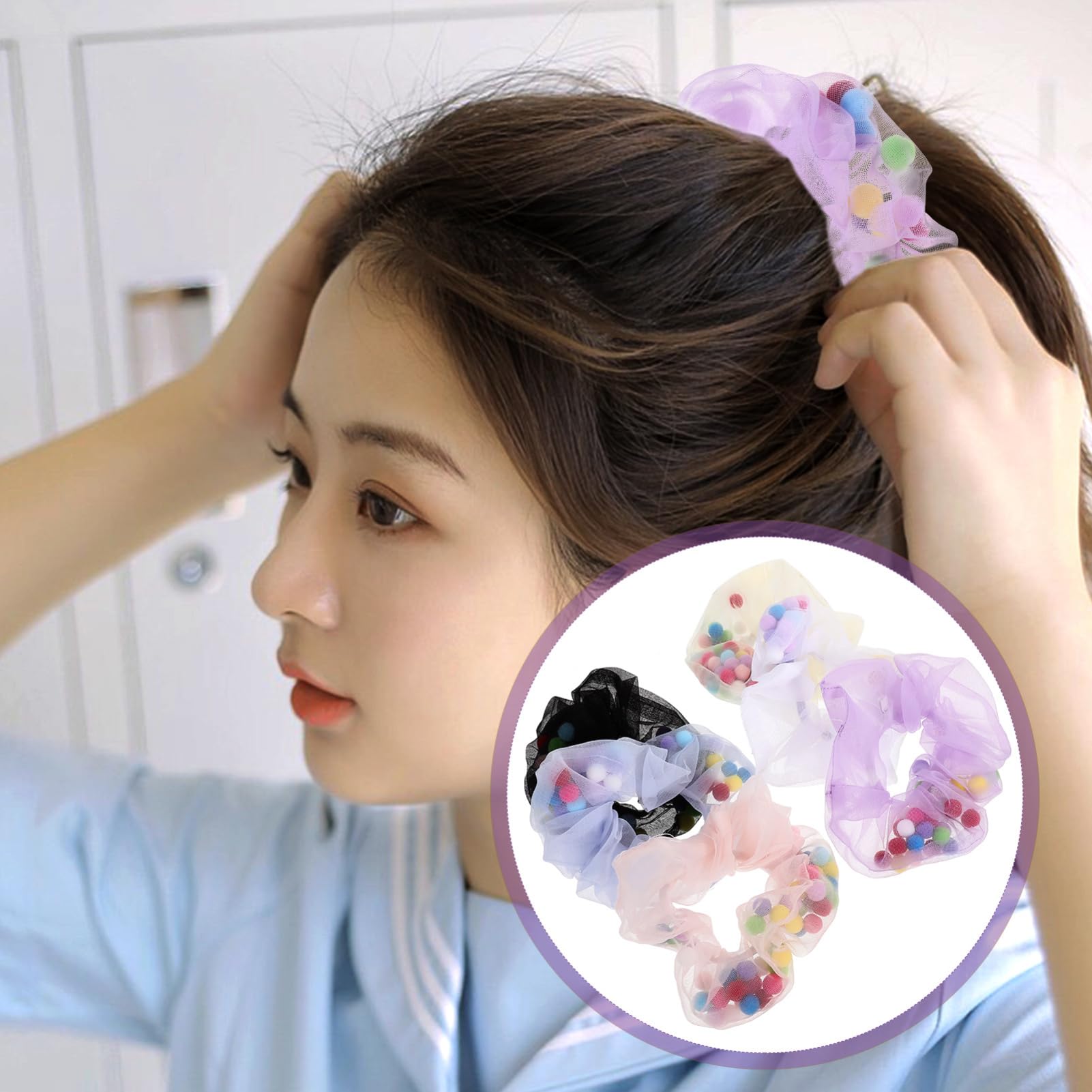 minkissy 24piezas Scrunchies De Cabello Coleteros Elásticos Para Accesorios Cabello