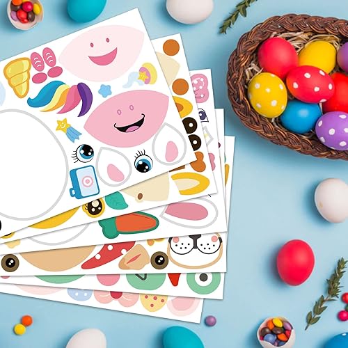 Miniatura 4 de 30 hojas de calcomanías de Navidad para niños, calcomanías de Navidad para hacer tu propio hombre de jengibre, muñeco de nieve, Papá Noel, reno,