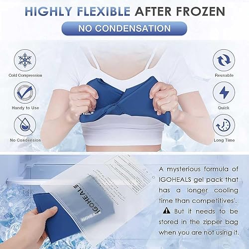 Miniatura 3 de Sombrero de cabeza fría, envoltura de tapa de cabeza de hielo, paquete de hielo frío y caliente -RoyalBlue