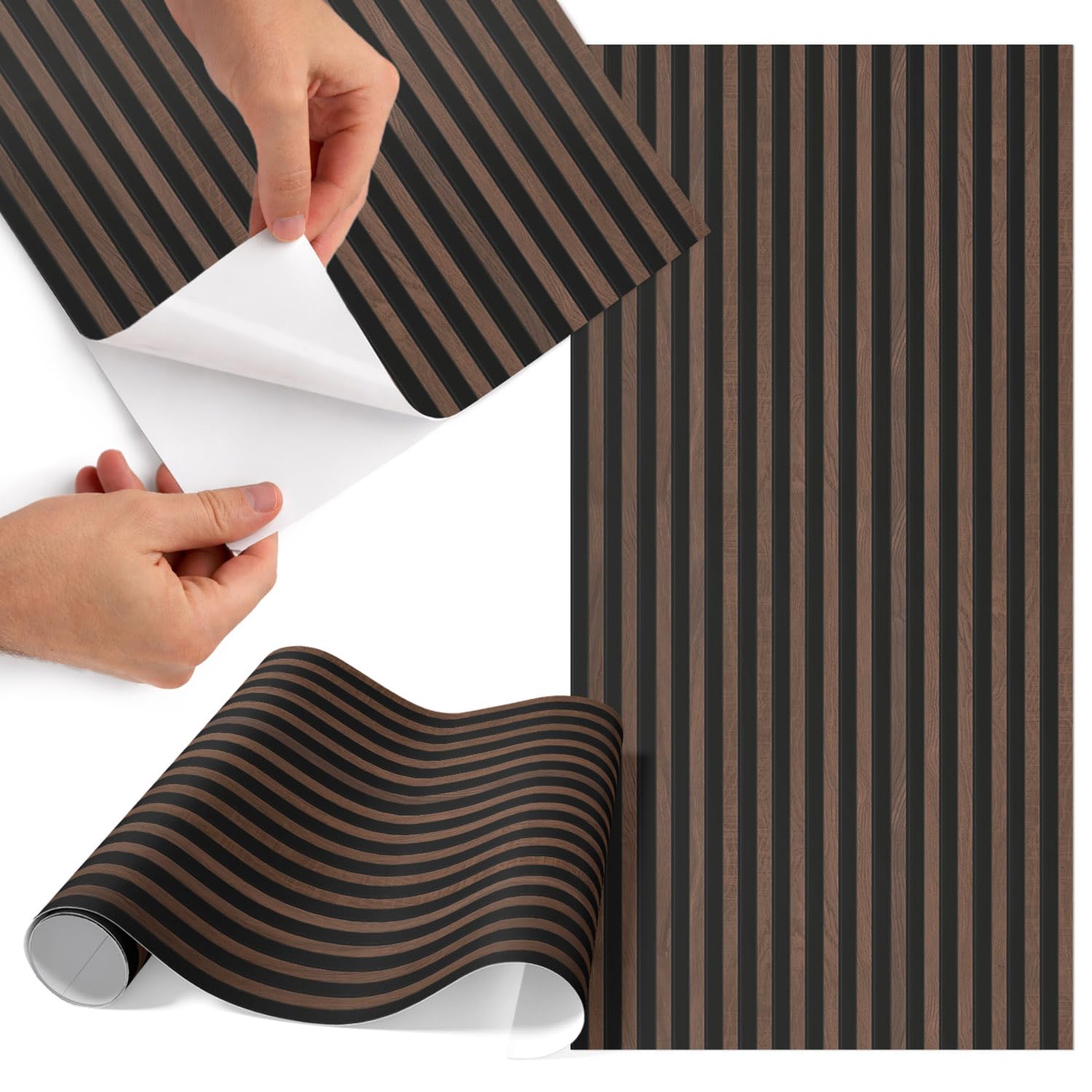 Film de rénovation cuisine mat adhésif imperméable persiennes verticales 65x130
