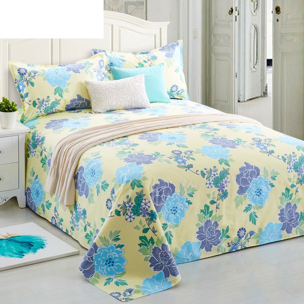 Drap en coton 200x230cm drap plat lit double impression simple