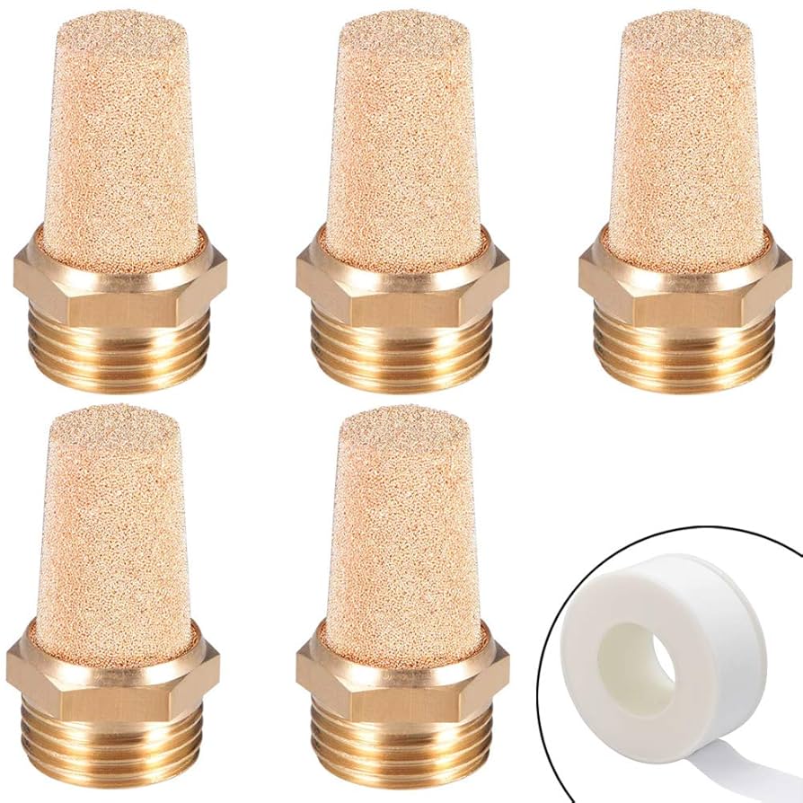 Amazon.com: ZLYY 5Pcs Brass Air Pneumatic Mufflers, 1/2