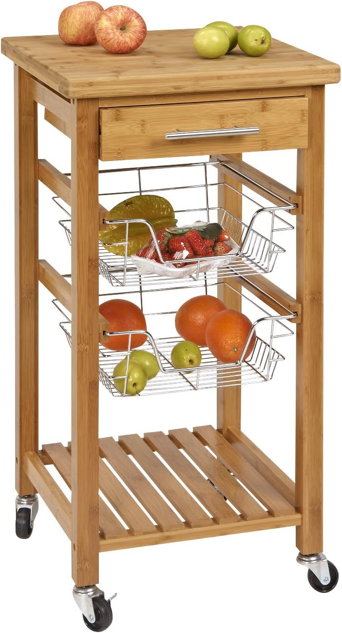 Bamboo Rolling Cart