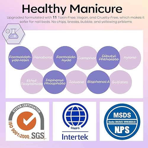 Miniatura 9 de modelones Esmalte de uñas en gel pastel, 0.5 onzas líquidas, esmalte de gel morado lavanda bígaro, esmalte de uñas semipermanente UV v LED, colores