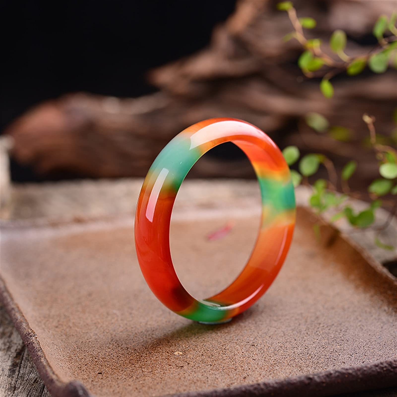 YZDKJ Natural Chalcedony Hand-carved Jade Ring Fashion Jewelry Jade Jade Rings In Lovers (Gem Color : 6, Ring Size : 16)