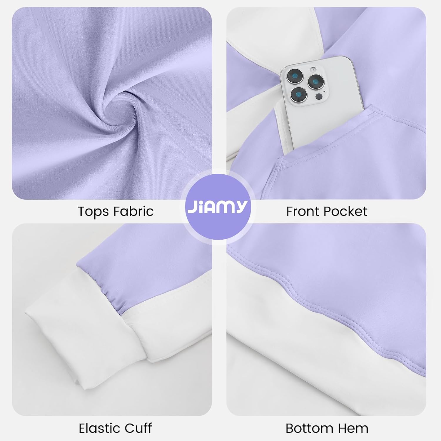 JiAmy Girls 2 Piece Tracksuit Set Long Sleeve Sweatshirt and Jogger Pants Athletic Outfit Clothing Set for Kids - Image 4