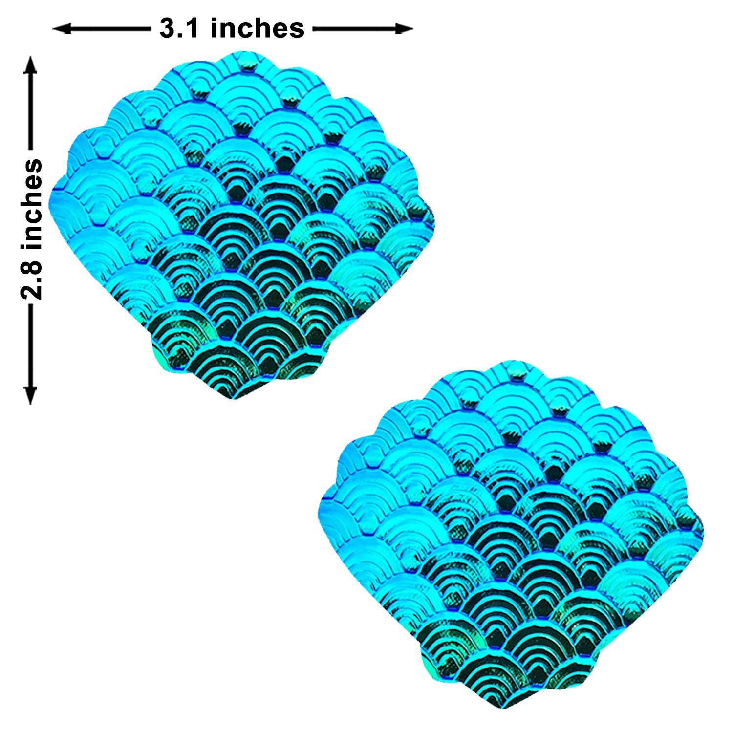 Neva Nude Under the Sea Nipztix Pasties Nipple Covers, Medical Grade Adhesive, Waterproof, Made in USA