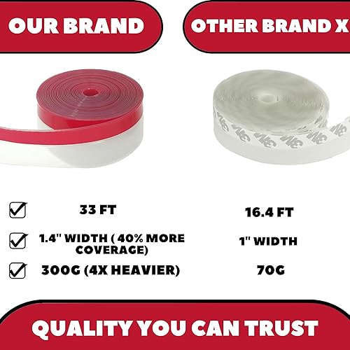 Miniatura 3 de Cinta transparente para burlar, tira de silicona para sello de corrientes de aire. Mejorada con tira más gruesa y parte trasera de cinta adhesiva