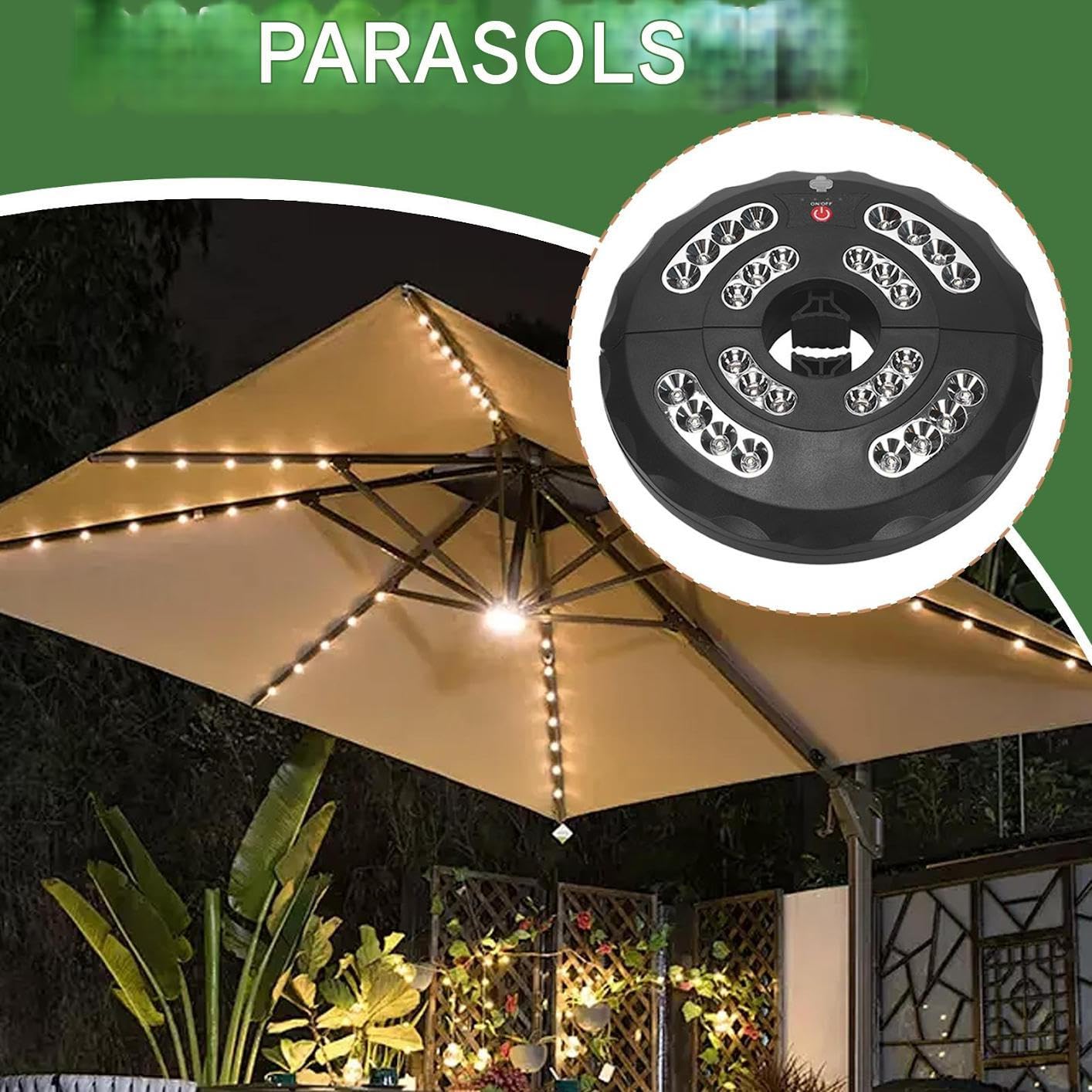 Per Ombrellone Da Esterno Patio Lampada 3 Modalità Regolabili Impermeabile