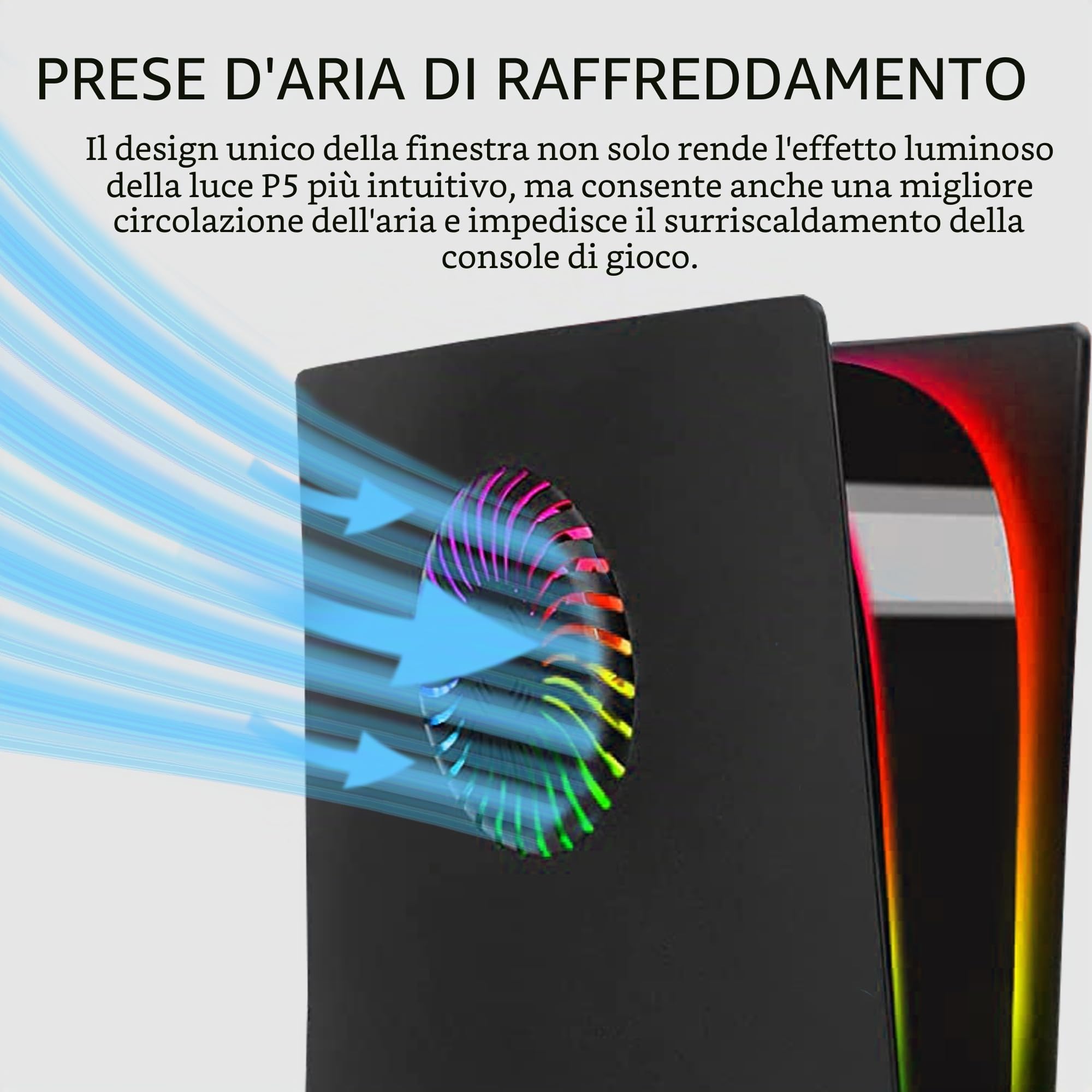 Placche frontale con sfogo di raffreddamento Copertura della console per Disc Edition laterale di ricambio Accessori per coperture Custodia rigida antigraffio e antipolvere nera