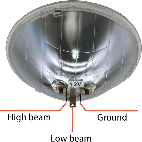 Miniatura 3 de H6024 Super Vision - Faro delantero de cristal con luz halógena sellada, (7 pulgadas redondas, 7.008 in) (110130 W), reemplaza # H6024