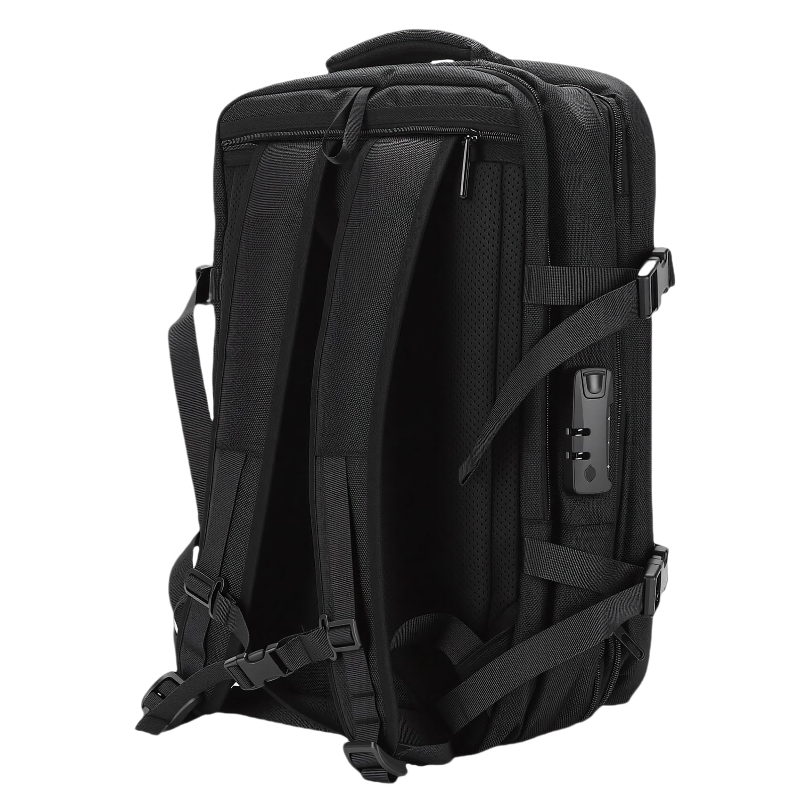 Zaino a Compressione Sottovuoto Convertibile con Cinghia per Bagagli, Lucchetto a Combinazione e Scomparto per Laptop da 15,6 Pollici, Viaggiatori, Blu