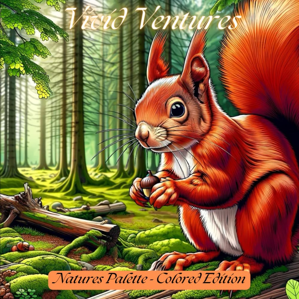 Elderly Coloring Book - Vivid Ventures Natures Palette Colored Edition: Coloring Book for Adults with Dementia / Alzheimer's with Fully Colored Guide Pages
