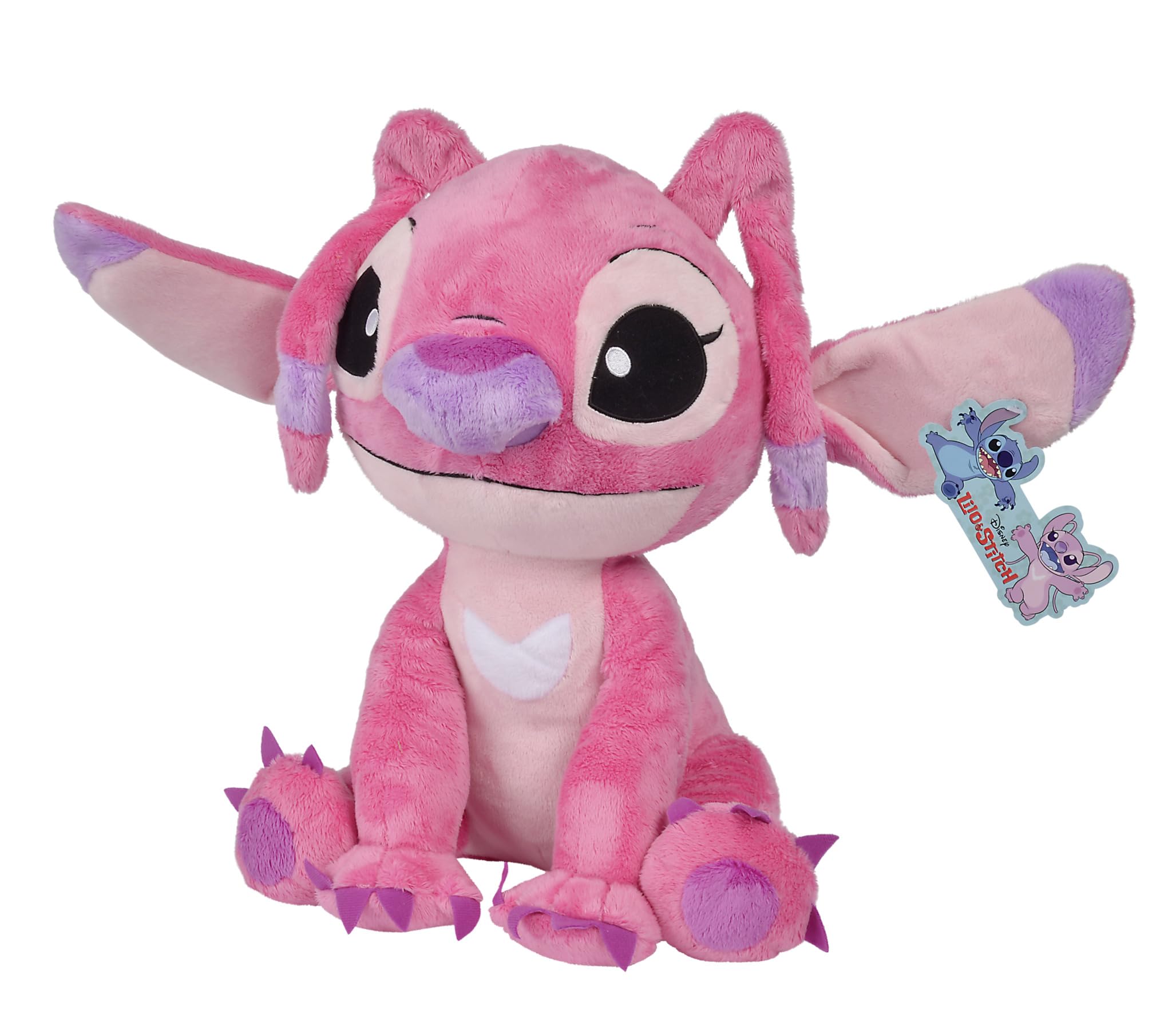 Simba Peluche Angel 50 cm, de Lilo y Stitch, Súper Suave y abrazable, Optimo para Dormir, Jugar o Regalar, Apto Desde 0 Meses (6315876956)
