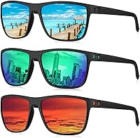 Vista 33 de KALIYADI Gafas de sol polarizadas para hombre, gafas de sol ligeras con protección UV para conducir, pescar y jugar golf