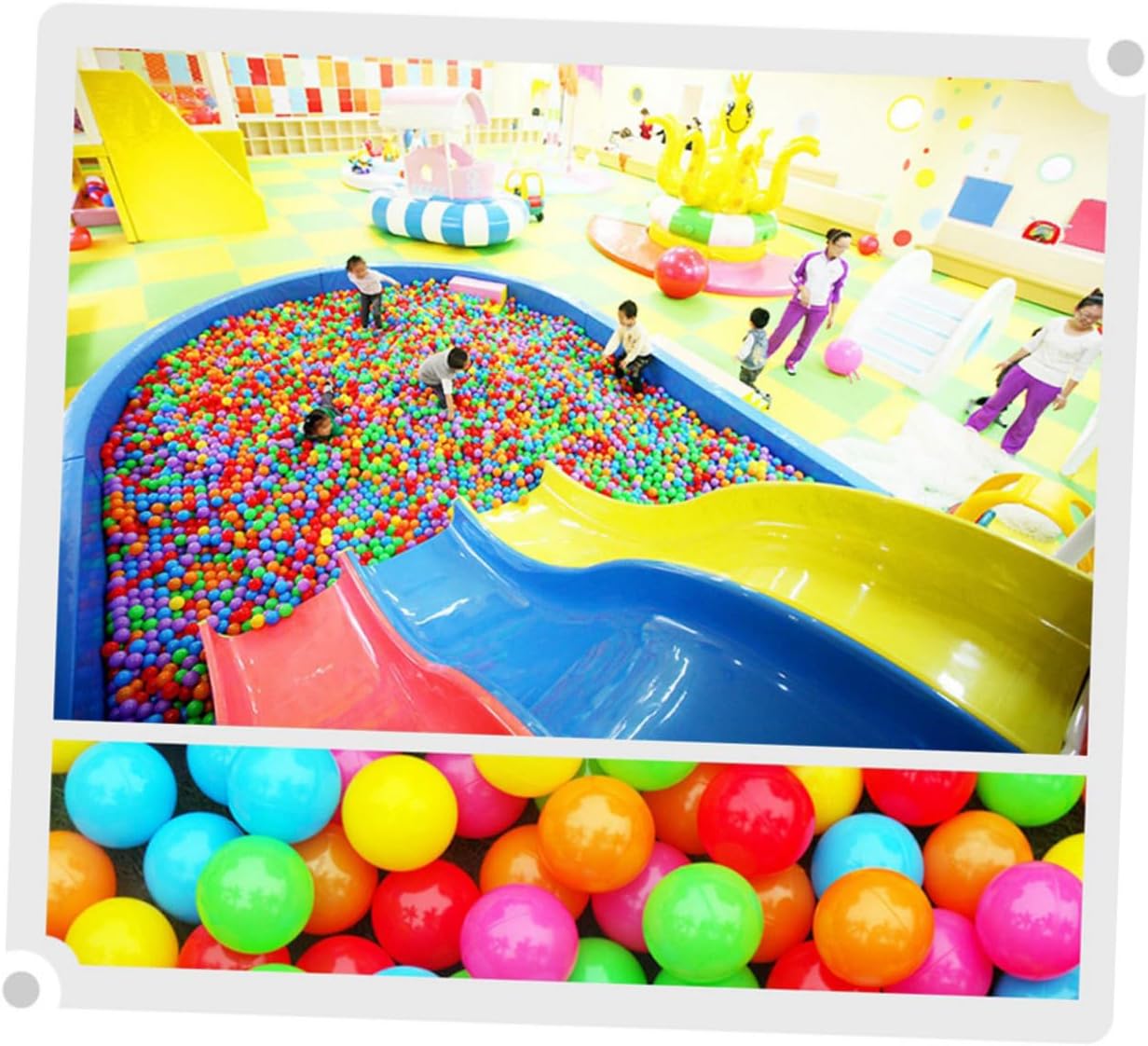 250Pcs Colorful Thicken Ocean Balls for Educational Pe Playground and for Ball Pits and Bounce Houses for Group Play Activities