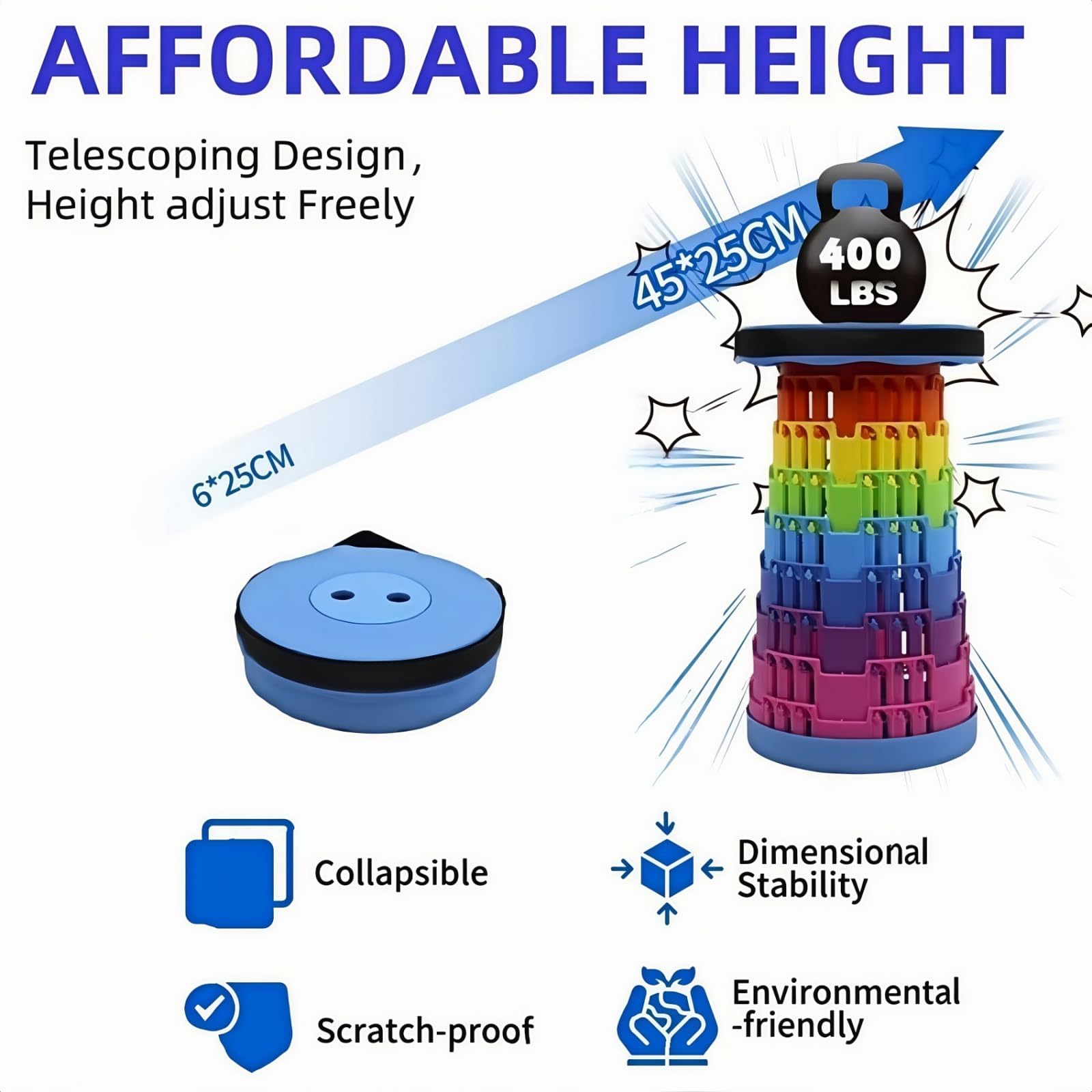 Rothco Collapsible Stool with Carry Strap: Portable Seating Solution for Camping, Hiking, Fishing, and More (Coyote Brown)