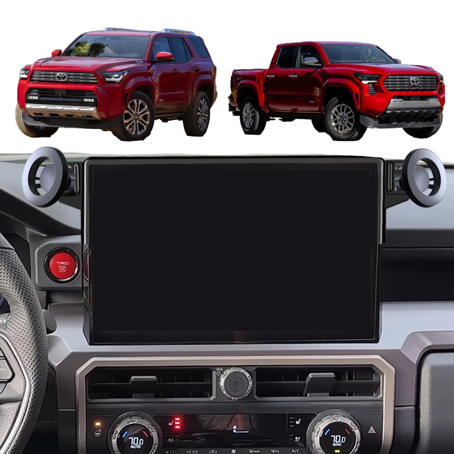 oricarmes Soporte magnético para teléfono de coche para Toyota 4Runner 2025 2026 para Toyota Tacoma 2024 2025 2026, accesorios que incluyen conductor y pasajero