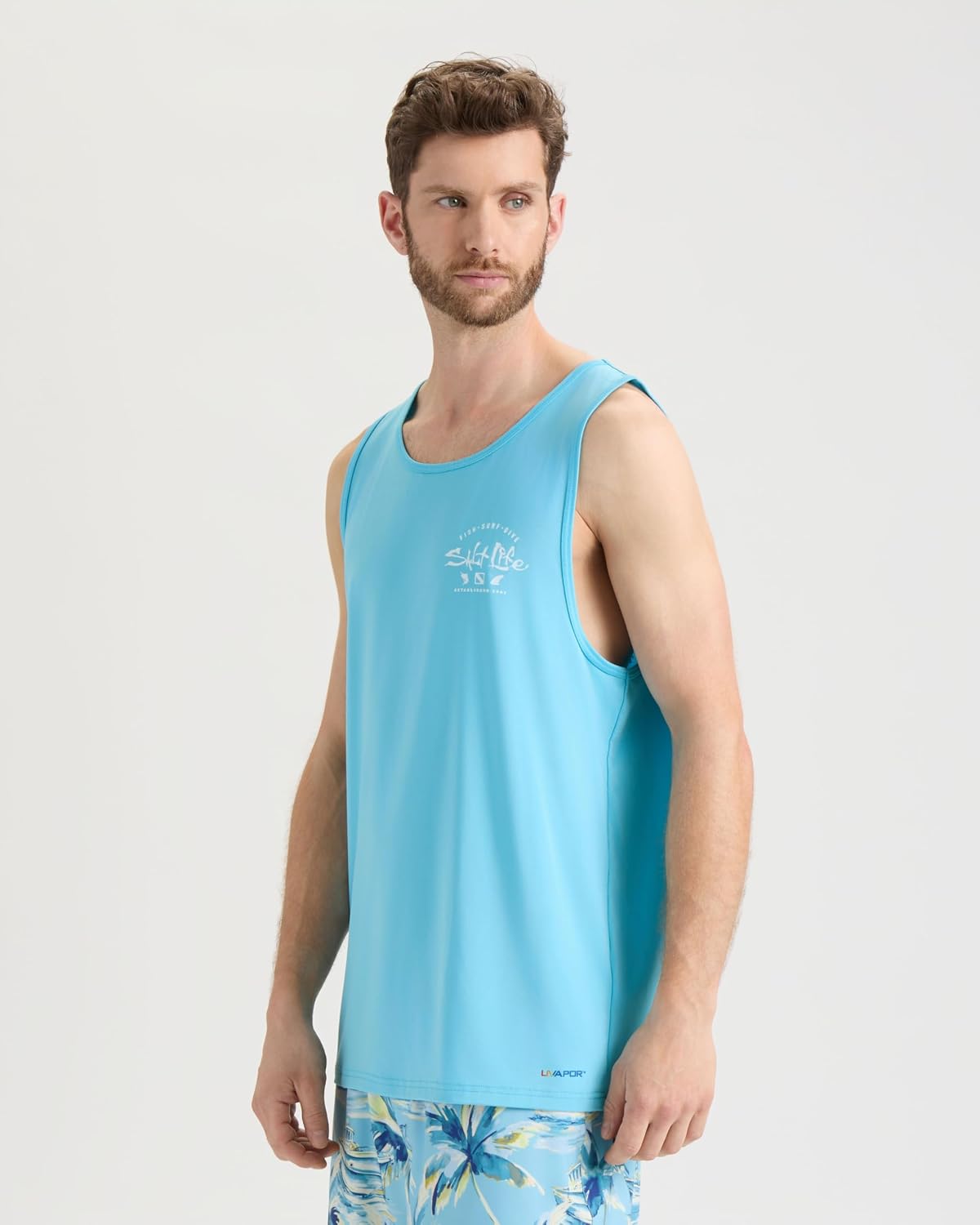 Salt Life Mens Watermans Trifecta Stretchy Fit Performance Tank Top