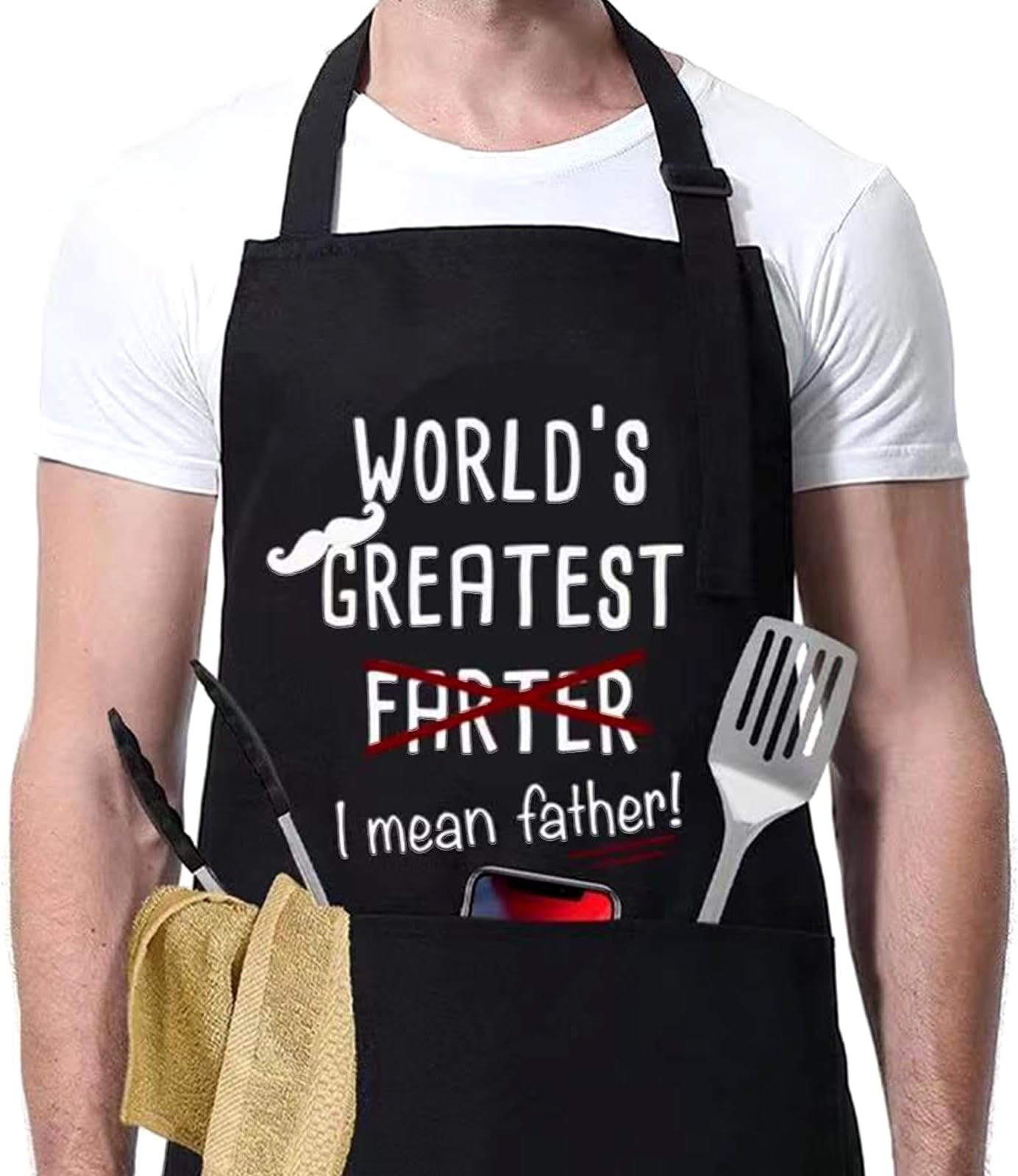 ONFAONFunny Apron for Men Women, Father's Day Gifts, Gifts for Mom,Birthday Gifts for Men Women,Cooking Grilling Apron