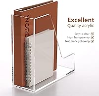 Vista 7 de SANRUI Acrylic File Organizer, Clear Desk Organizer and Storage Bins Holding for Folders, Binders, Notebooks, Envelopes, Multi-purpose Magazine File