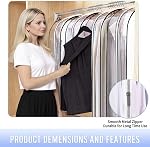 Clear Garment Bag For Hanging Clothes 40" Longth- 4 Pack 10" Gusseted Suit Bags For Closet Storage, Plastic Clothes Storage Bag For Suit Coat Dress, fur, Clothes Cover For Open Closet