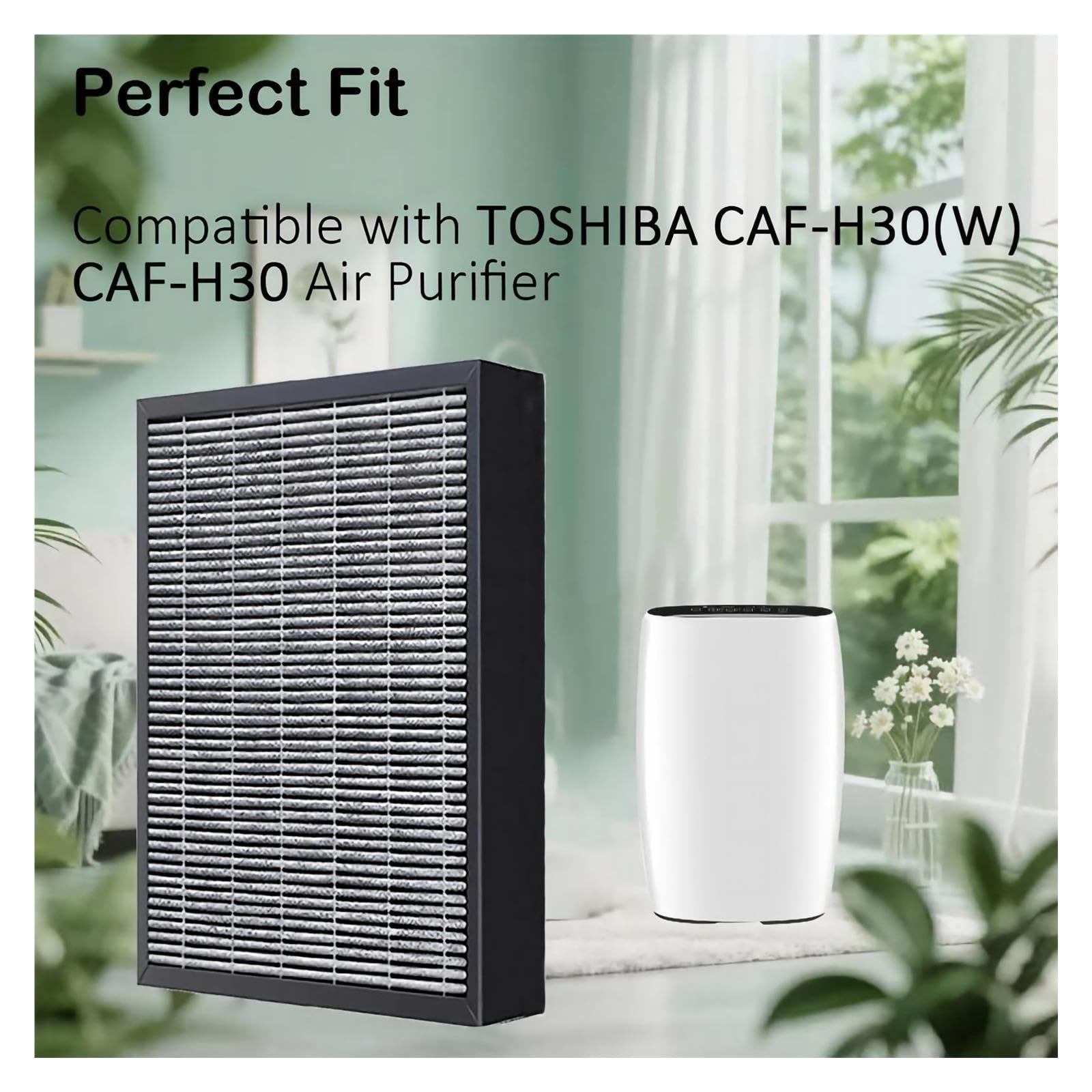 Filtro Desodorizante Purificador De Aire, For CAF-H30 CAF-H30(W) | Compatible con purificador de aire Toshiba, alta eficiencia, bajo nivel de ruido, larga duración, fácil instalación