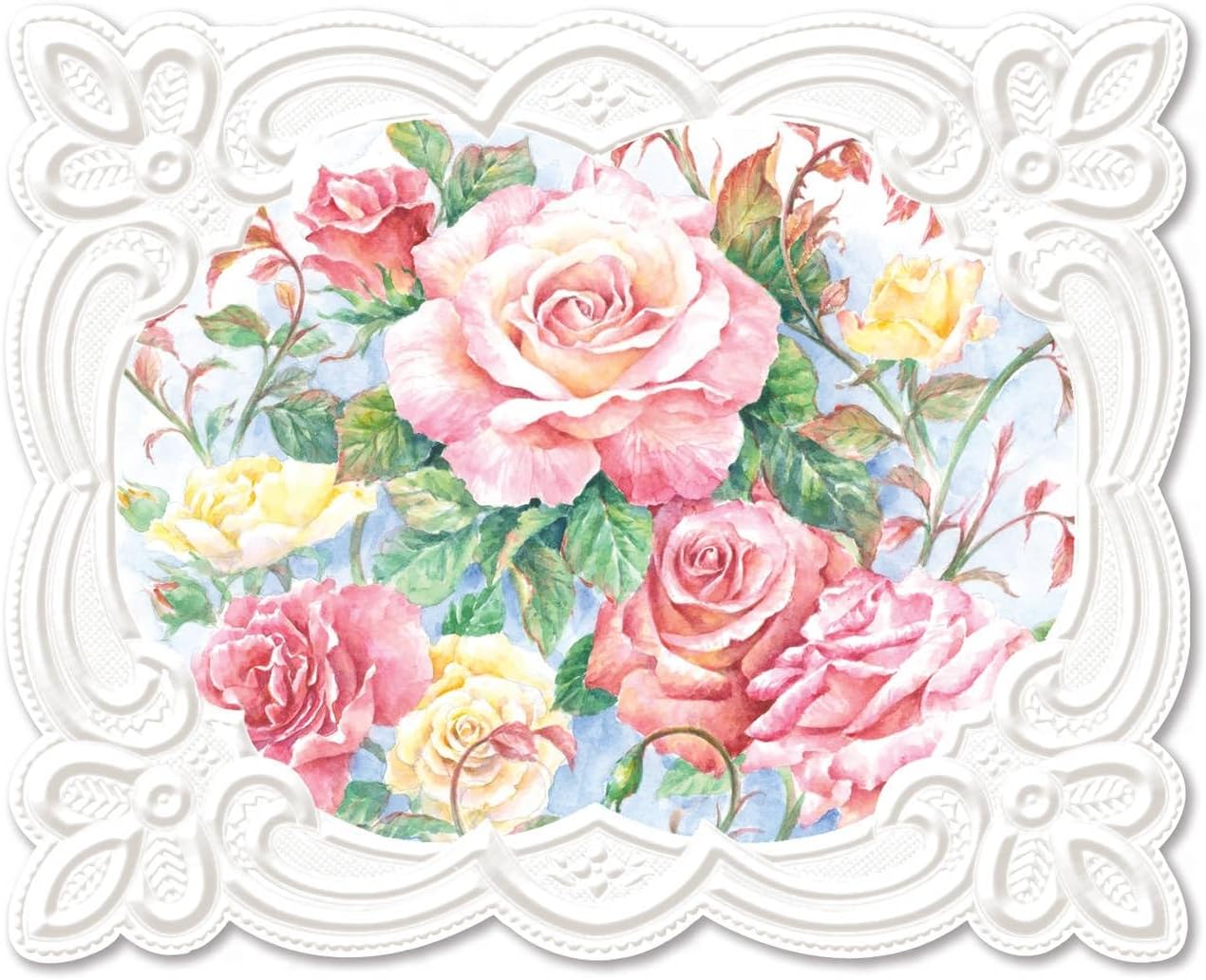 Set of 3 - Butterflies Floral Harmony Decorative Notecards by Carol Wilson Spring Meadow Boxed Portfolio. 10 embossed 4x5 Die-Cut Notecards and Matching Envelopes in Decorative Gift Box Magnetic Flap. NCP2439