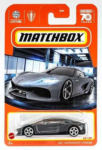 Matchbox Koenigsegg Gemera 45/100 (gris) - Coche fundido a presión a escala 1:64 2021