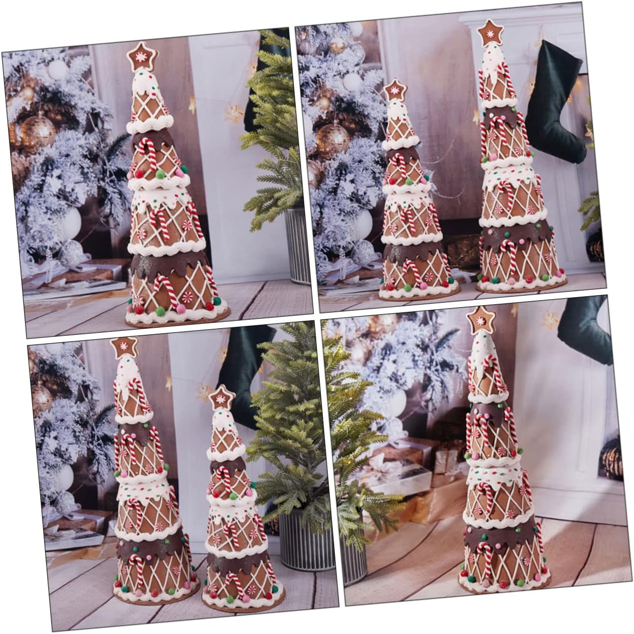 CHILDWEET Household Christmas Tree Figurine Candy Decor Desktop Christmas Decoration for Festive Atmosphere Xmas for