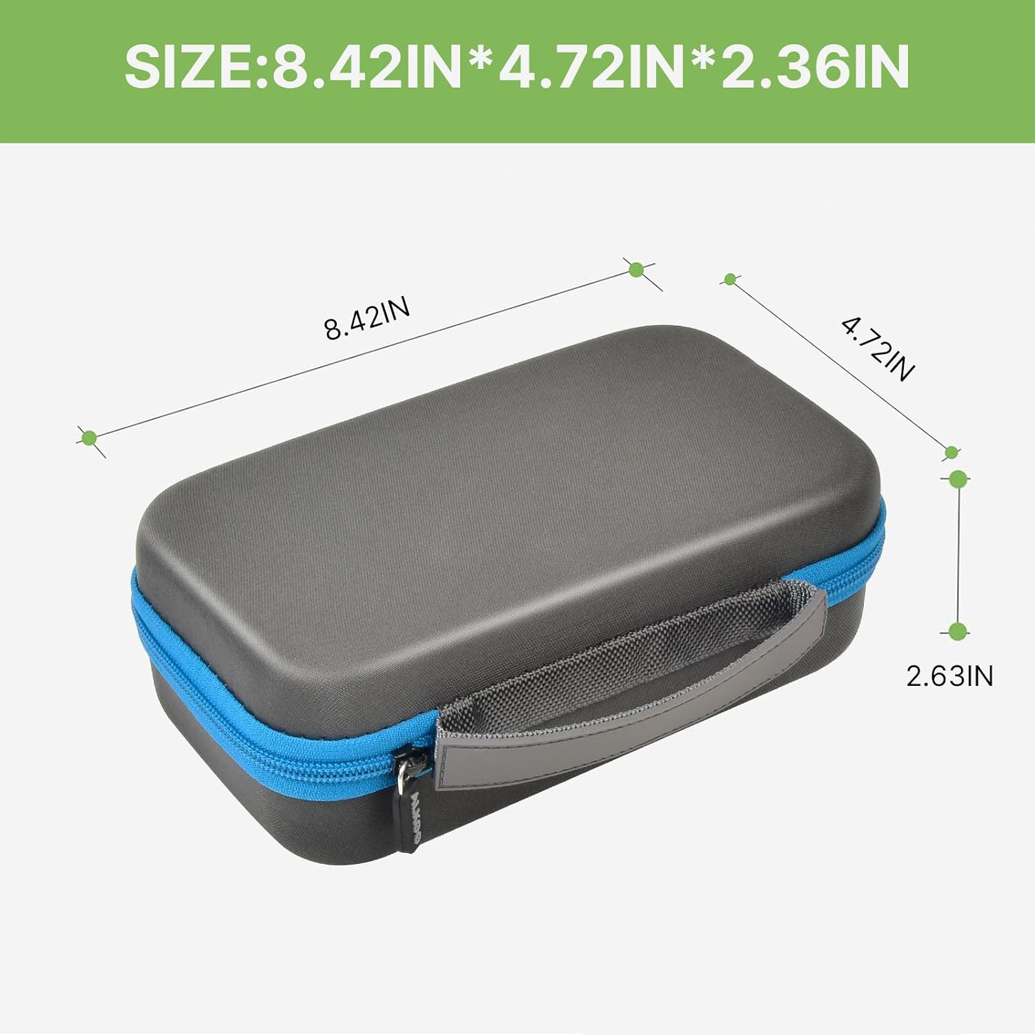 ALKOO Battery Organizer Case for AA AAA Batteries, Storage Holder Box with Mesh Pocket for C, 9V, 3V Lithium Cells - Portable Compact Container for Home, Drawer, Office & Travel, Case Only, Blue