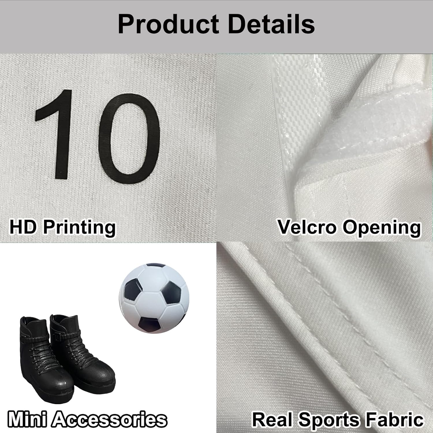 Sport Christmas Elf Accessories for Elf Doll Clothes Included Jerseys, Shorts, Shoes, Soccer Ball and shin Guard (Soccer)