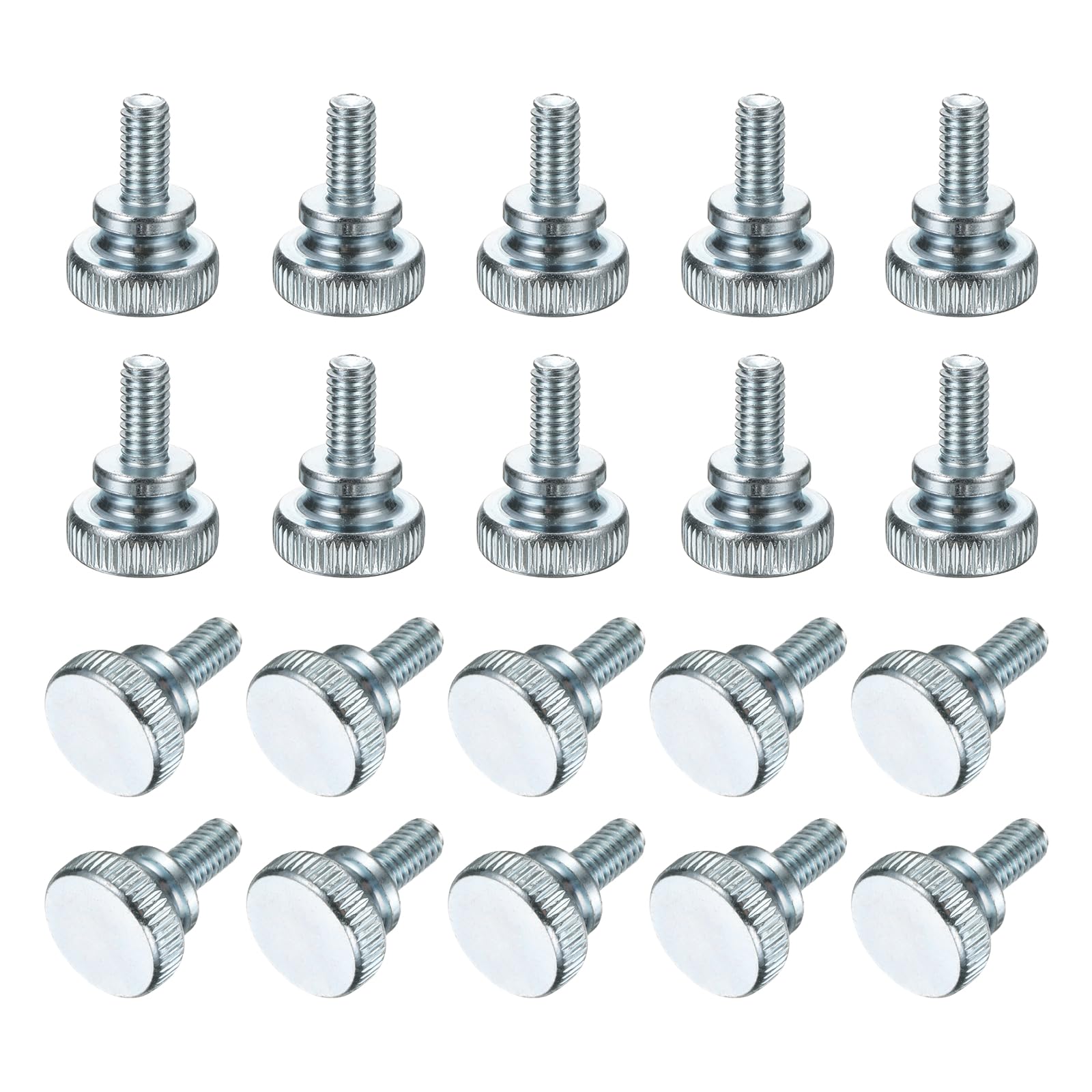 PATIKIL M4 x 8mm Knurled Thumb Screws, 20Pcs Metric Knurled Head Bolts Thumb Screw with Shoulder Grip Knobs Fasteners Tighten Thread Fasteners for TV Monitor Mount